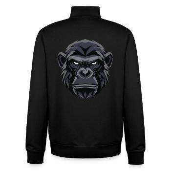 Geometrischer Gorillakopf - Unisex Organic Zip Sweatshirt von Stanley/Stella - Schwarz - Hinten - AI Model Male 185 light (185cm)