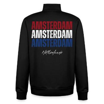 Amsterdam Netherlands, I love Holland - Unisex Organic Zip Sweatshirt by Stanley/Stella - black - Back - AI Model Male 185 light (185cm)