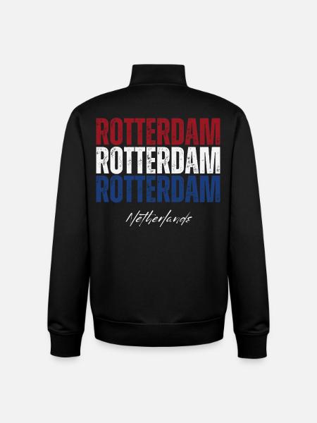 Rotterdam Netherlands, Dutch pride - Unisex Organic Zip Sweatshirt by Stanley/Stella - black