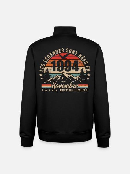 Awesome since November 1994 | November 1994 - Unisex Organic Zip Sweatshirt by Stanley/Stella - black