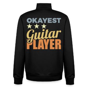 Durchschnittlicher Gitarrenspieler - Unisex Organic Zip Sweatshirt von Stanley/Stella - Schwarz - Hinten - AI Model Male 185 light (185cm)