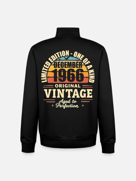 Birthday Party December 1966 - December 1966 - Unisex Organic Zip Sweatshirt by Stanley/Stella - black