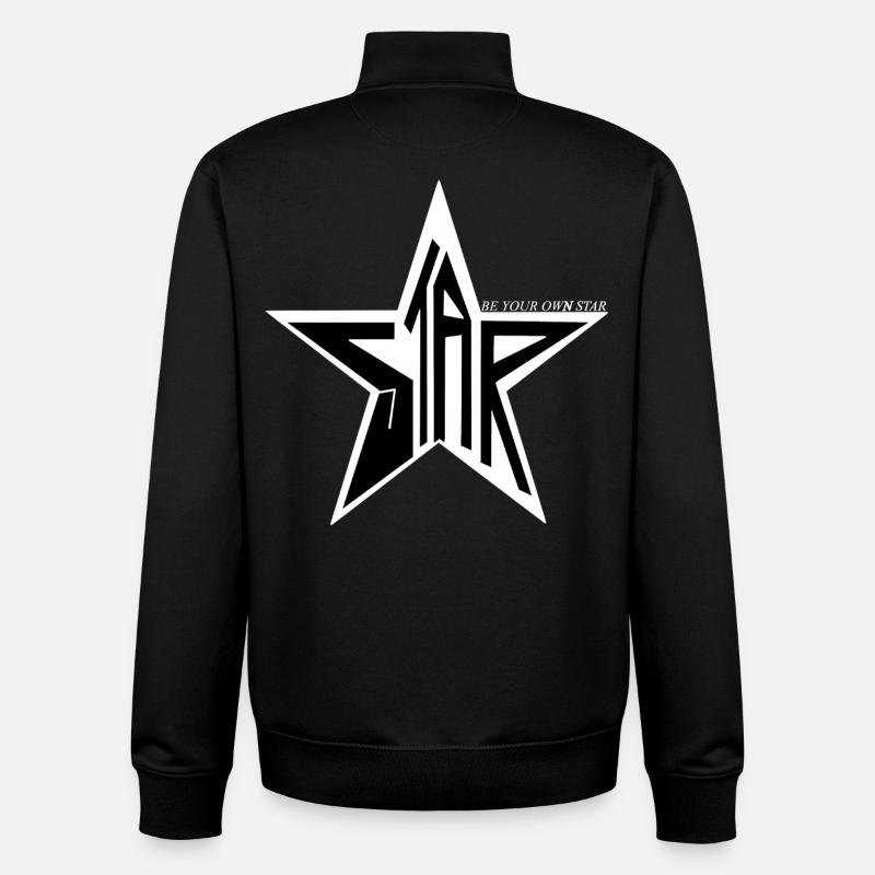 STAR - SOYEZ VOTRE PROPRE STAR ⭐️💫✨ - Sweat zippé unisexe en coton bio Stanley/Stella - noir