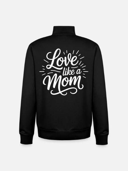 Aimer comme une maman - Sweat zippé unisexe en coton bio Stanley/Stella - noir