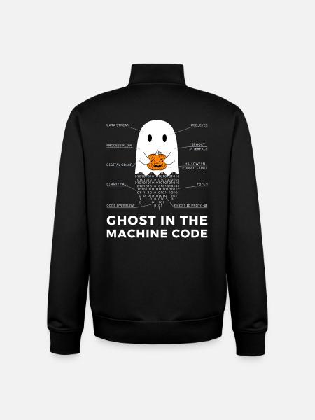 Funny Coder, Programmer Halloween T-Shirt - Unisex Organic Zip Sweatshirt by Stanley/Stella - black