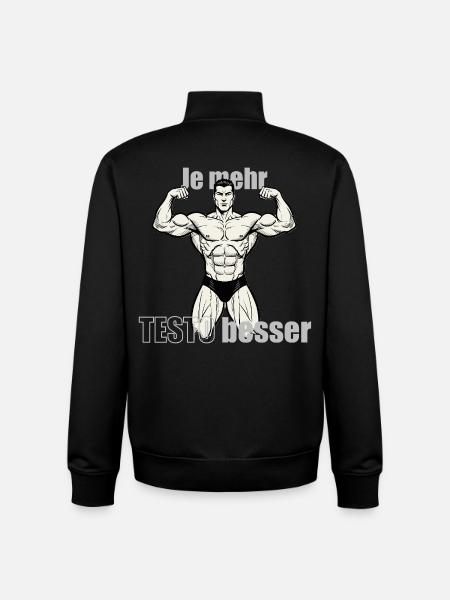 Muscle Hero Power Pose Conception d’impression - Sweat zippé unisexe en coton bio Stanley/Stella - noir