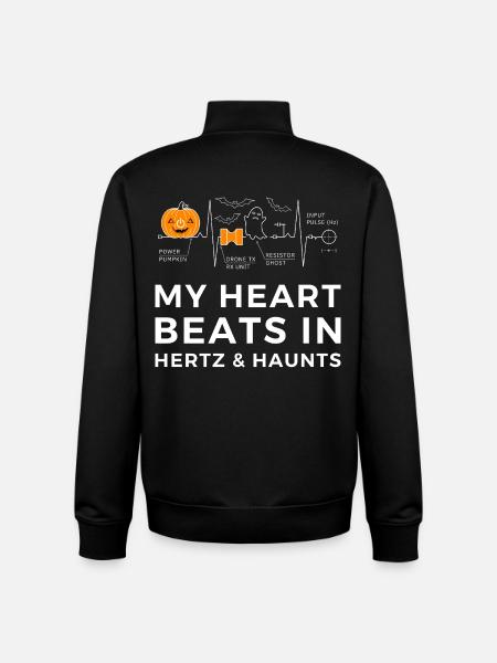 Funny Science and Engineering Halloween TShirt - Unisex Organic Zip Sweatshirt by Stanley/Stella - black