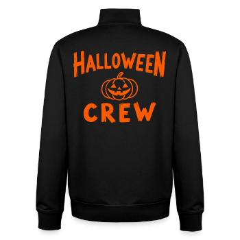 Halloween Crew Pumpkin Head Troop - Unisex Organic Zip Sweatshirt by Stanley/Stella - black - Back - AI Model Male 185 light (185cm)