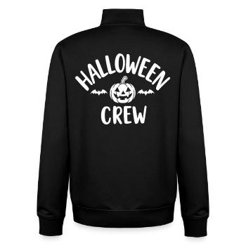 Halloween Crew Pumpkin Head Troop - Unisex Organic Zip Sweatshirt by Stanley/Stella - black - Back - AI Model Male 185 light (185cm)