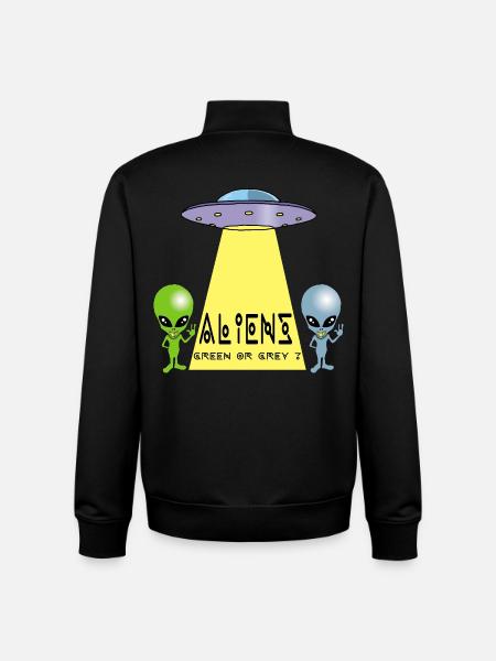 Grün oder grau außerirdisch? - Unisex Organic Zip Sweatshirt von Stanley/Stella - Schwarz