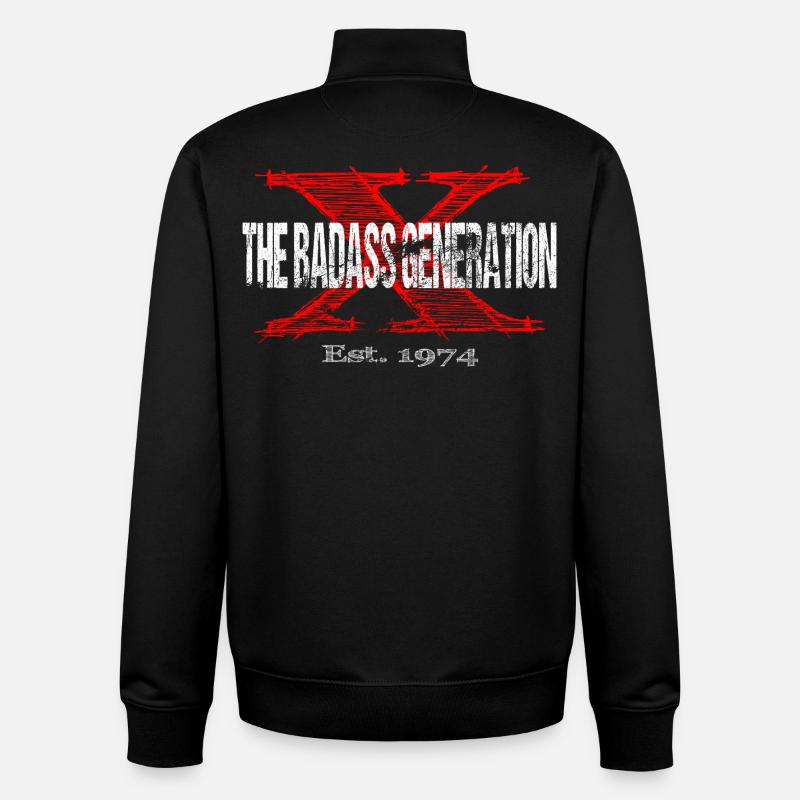 Generation X 1974  Retro - Unisex Organic Zip Sweatshirt von Stanley/Stella - Schwarz