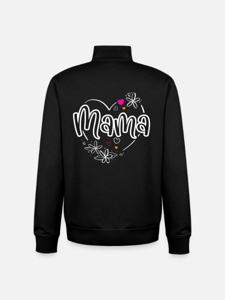 Maman - Sweat zippé unisexe en coton bio Stanley/Stella - noir