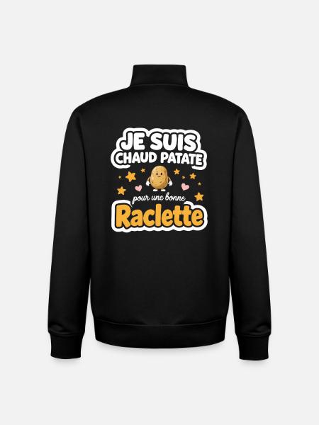 I'm Hot Potato Raclette Gift Fun - Unisex Organic Zip Sweatshirt by Stanley/Stella - black
