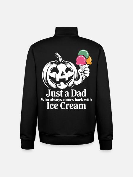 Vater mit Eiscreme Spruch - Unisex Organic Zip Sweatshirt von Stanley/Stella - Schwarz