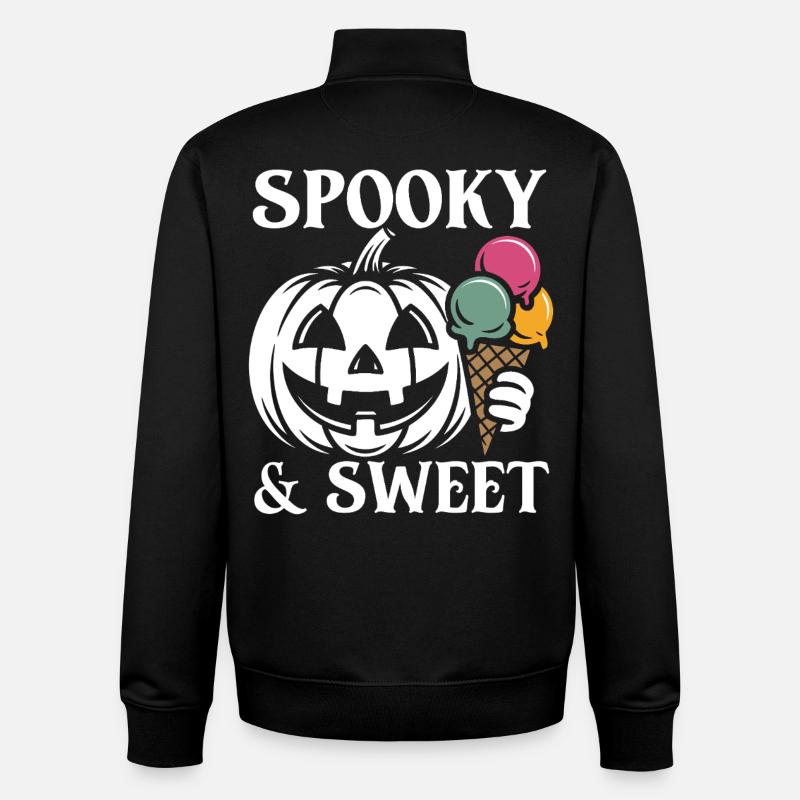 Spooky & Sweet Halloween Eis - Unisex Organic Zip Sweatshirt by Stanley/Stella - black