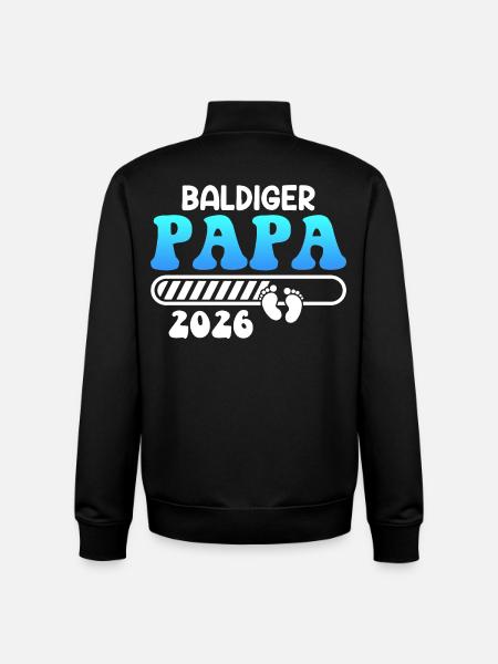 SOON DAD 2026 Fatherhood Funny - Unisex Organic Zip Sweatshirt by Stanley/Stella - black