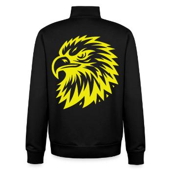 Tête d’aigle royal – Majestic Eagle Design - Sweat zippé unisexe en coton bio Stanley/Stella - noir - Dos - AI Model Male 185 light (185cm)