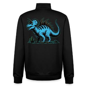 Blauer Mutanten Dinosaurier Design - Unisex Organic Zip Sweatshirt von Stanley/Stella - Schwarz - Hinten - AI Model Male 185 light (185cm)