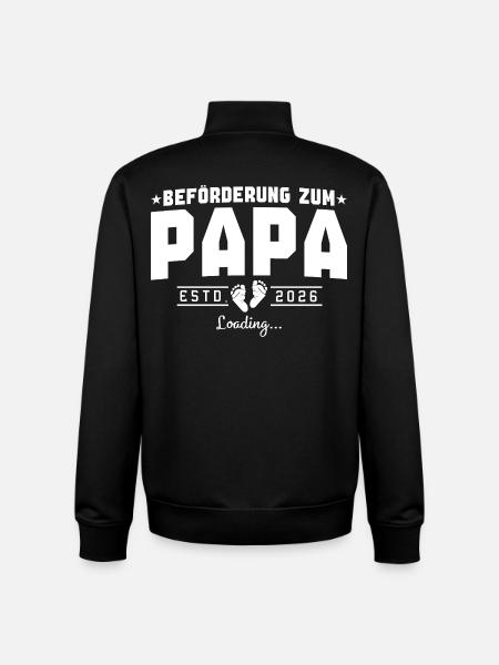 Dad 2026 loading Father-to-be - Unisex Organic Zip Sweatshirt by Stanley/Stella - black