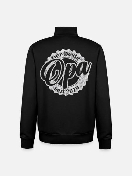 Der Beste Opa seit 2019 - Unisex Organic Zip Sweatshirt von Stanley/Stella - Schwarz