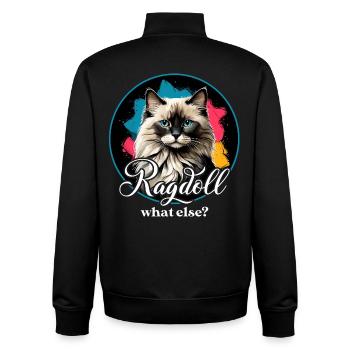Ragdoll Katze - Unisex Organic Zip Sweatshirt von Stanley/Stella - Schwarz - Hinten - AI Model Male 185 light (185cm)