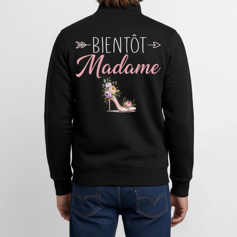 Madame Mariage EVJF Future Mariée Sweat zippé unisexe en coton bio Stanley/Stella