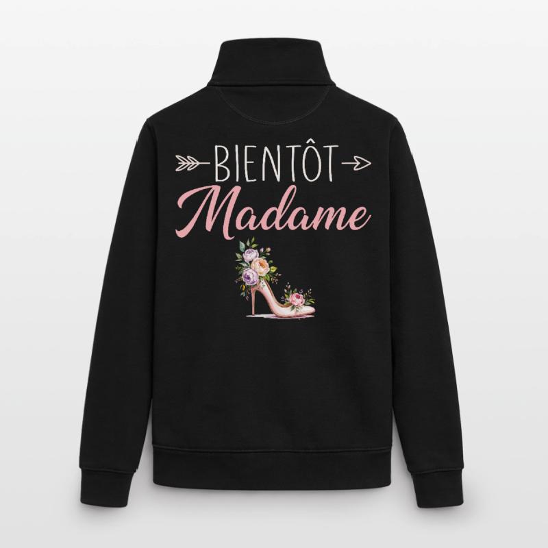 Madame Mariage EVJF Future Mariée Sweat zippé unisexe en coton bio Stanley/Stella
