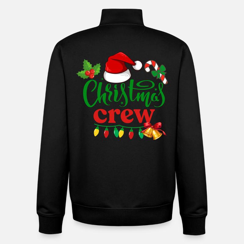 Équipage de Noël - Sweat zippé unisexe en coton bio Stanley/Stella - noir