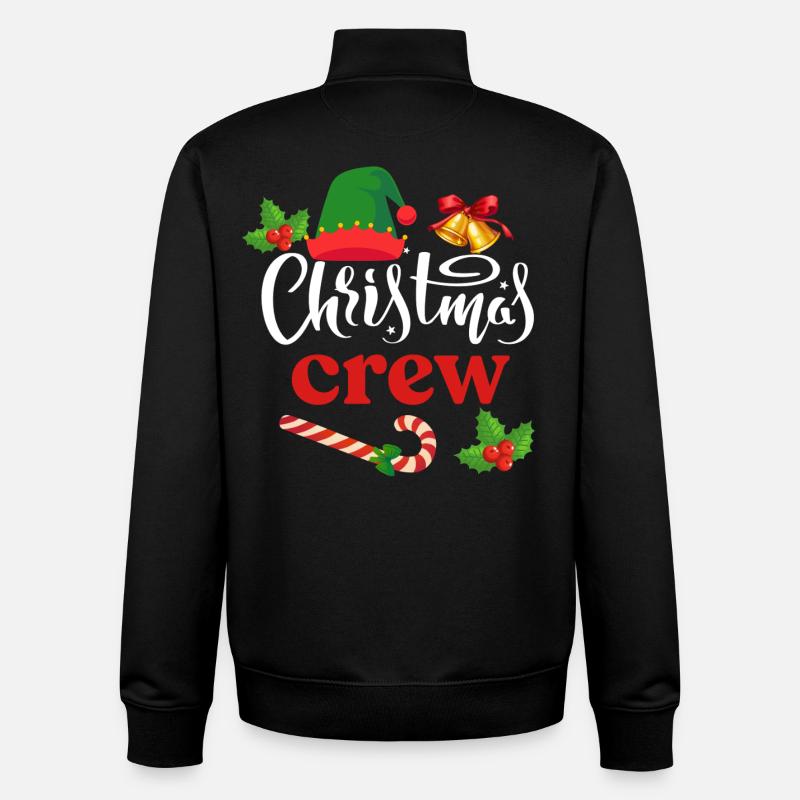 Équipage de Noël - Sweat zippé unisexe en coton bio Stanley/Stella - noir