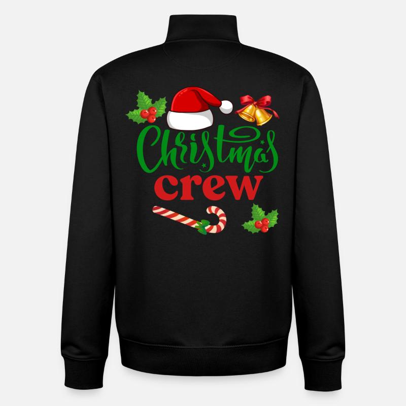 Équipage de Noël - Sweat zippé unisexe en coton bio Stanley/Stella - noir