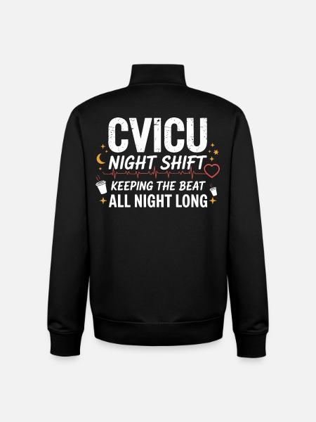 NachtSchicht Beat Herz - Unisex Organic Zip Sweatshirt by Stanley/Stella - black
