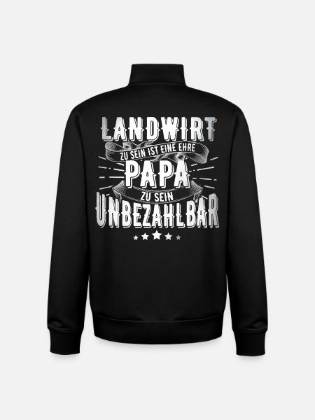 Farmer Dad - Unisex Organic Zip Sweatshirt by Stanley/Stella - black