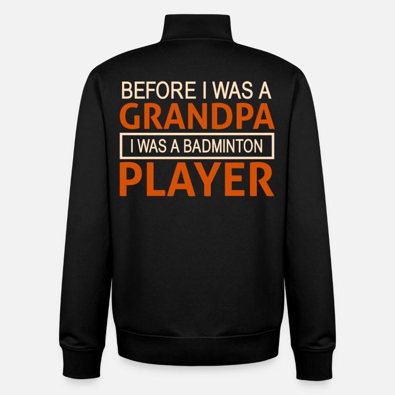 Badminton Papi - Sweat zippé unisexe en coton bio Stanley/Stella - noir