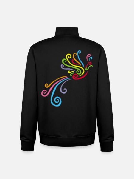 Oiseau du paradis - Sweat zippé unisexe en coton bio Stanley/Stella - noir