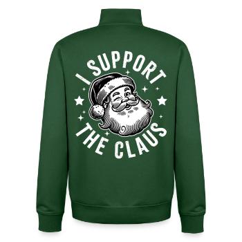Ich unterstütze den Claus - Unisex Organic Zip Sweatshirt von Stanley/Stella - Flaschengrün - Hinten - AI Model Male 185 dark (185cm)