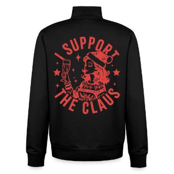 Ich unterstütze den Claus - Unisex Organic Zip Sweatshirt von Stanley/Stella - Schwarz - Hinten - AI Model Male 185 light (185cm)