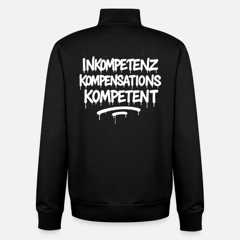 Incompétence Indemnisation Compétent – Compétence - Sweat zippé unisexe en coton bio Stanley/Stella - noir