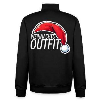 Drôle Tenue de Noël Joyeux Noël Drôle - Sweat zippé unisexe en coton bio Stanley/Stella - noir - Dos - AI Model Male 185 light (185cm)