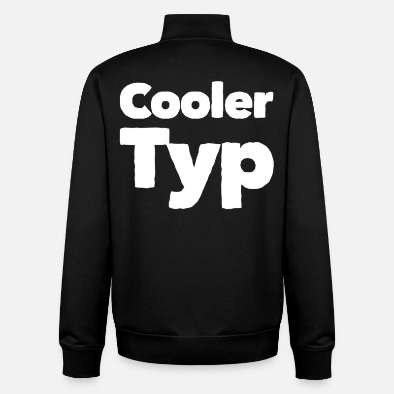 cool guy - Unisex Organic Zip Sweatshirt by Stanley/Stella - black