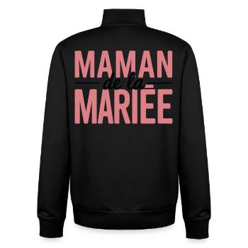 Elegante Design-Mama der Braut zur Hochzeit - Unisex Organic Zip Sweatshirt von Stanley/Stella - Schwarz - Hinten - AI Model Male 185 light (185cm)