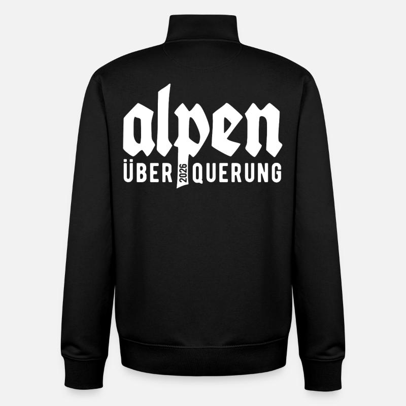 Alpen Überquerung 2026 - Wandern - Unisex Organic Zip Sweatshirt von Stanley/Stella - Schwarz