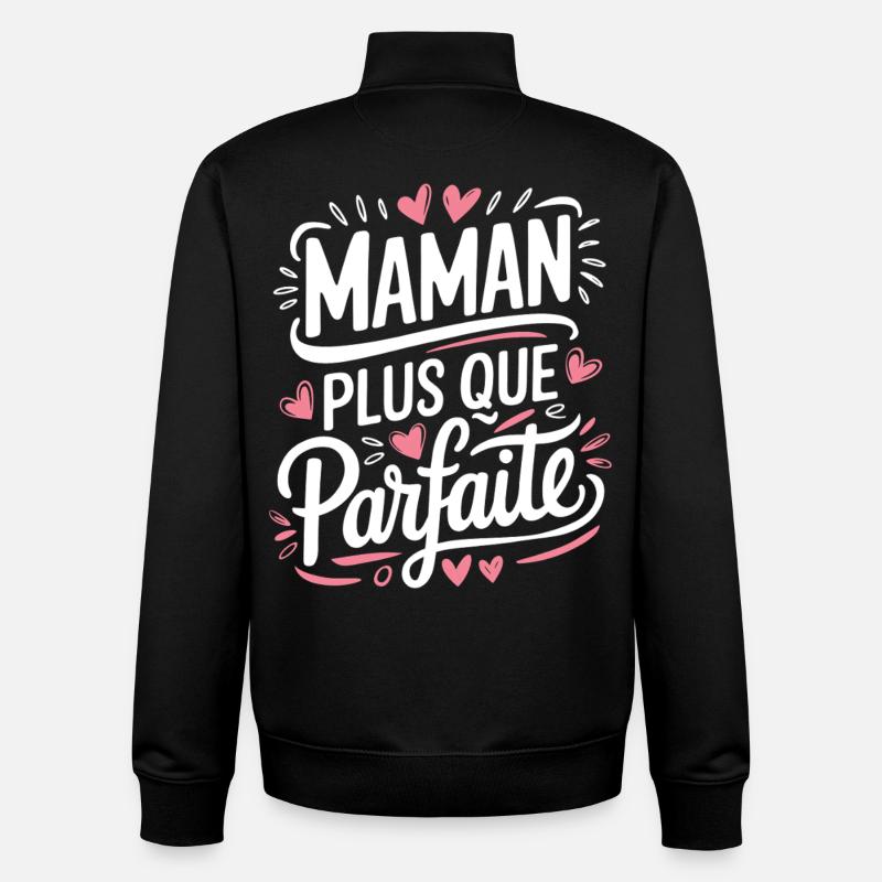Mehr als perfekte Mama - Unisex Organic Zip Sweatshirt von Stanley/Stella - Schwarz