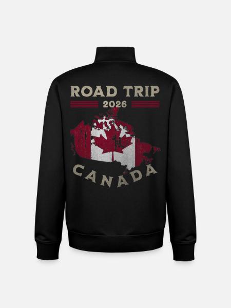 Road trip Canada 2026 - Unisex Organic Zip Sweatshirt by Stanley/Stella - black