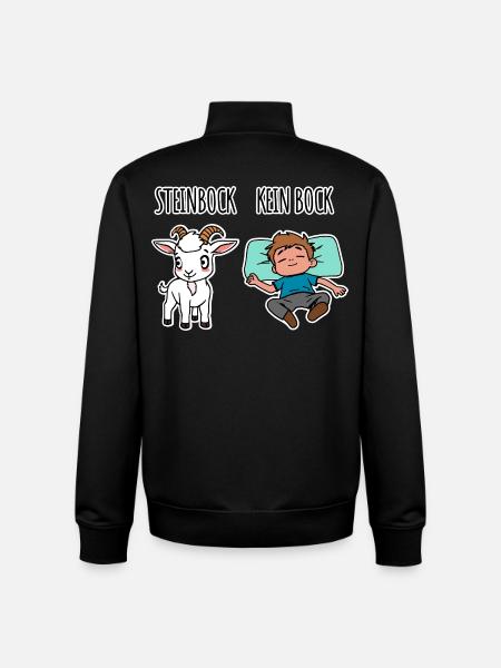 Steinbock - Kein Bock - Achtung Flachwitz! - Unisex Organic Zip Sweatshirt von Stanley/Stella - Schwarz