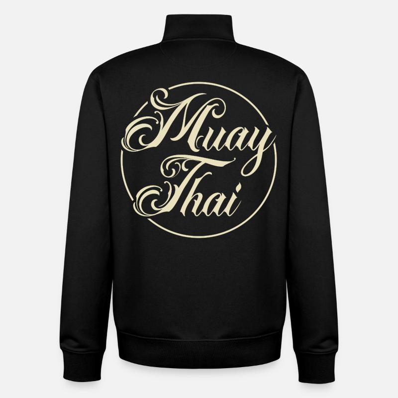 Muay thaï - Sweat zippé unisexe en coton bio Stanley/Stella - noir