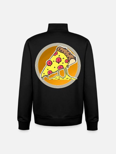 Pizza - Sweat zippé unisexe en coton bio Stanley/Stella - noir