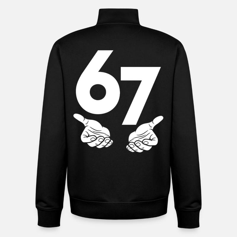 6 7 - Unisex Organic Zip Sweatshirt von Stanley/Stella - Schwarz