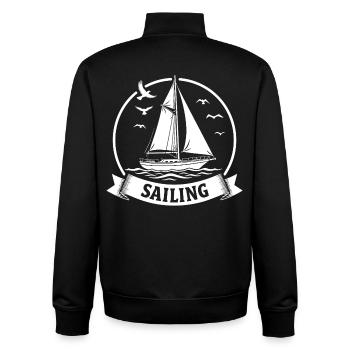 Sailing Segelboot Maritim Sport - Unisex Organic Zip Sweatshirt von Stanley/Stella - Schwarz - Hinten - AI Model Male 185 light (185cm)