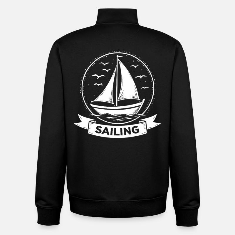 Sailing Segelboot Maritim Sport - Unisex Organic Zip Sweatshirt von Stanley/Stella - Schwarz