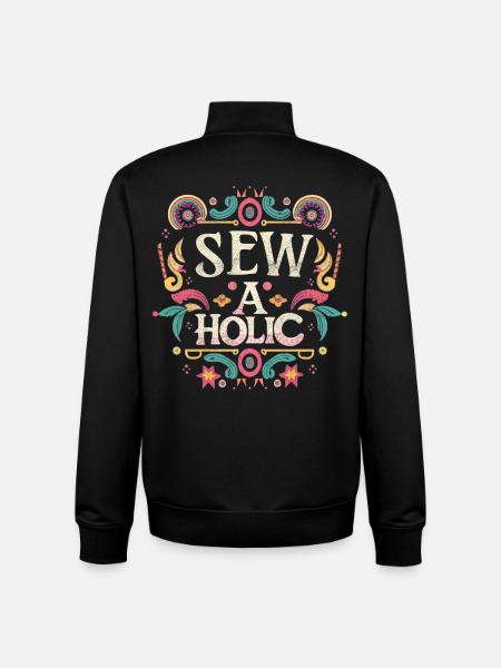 Sew-aholic - Unisex Organic Zip Sweatshirt von Stanley/Stella - Schwarz